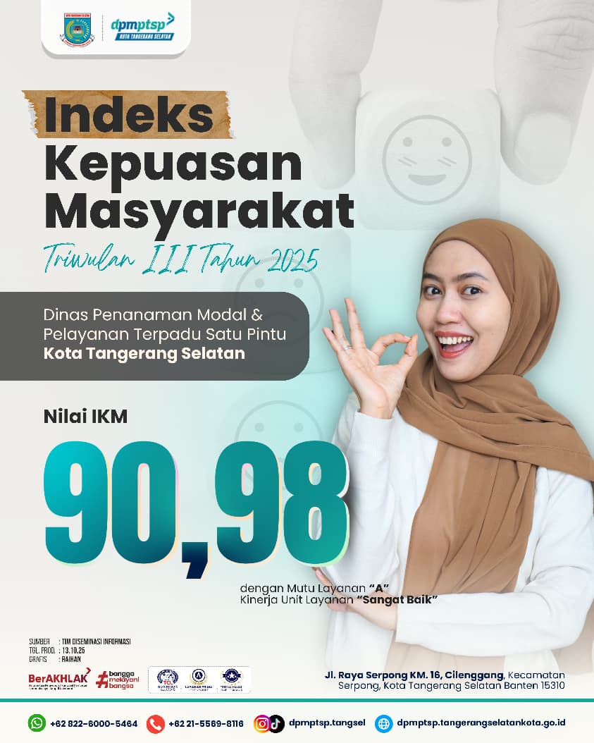 Indeks Kepuasan Masyarakat (IKM) Triwulan III Tahun 2025