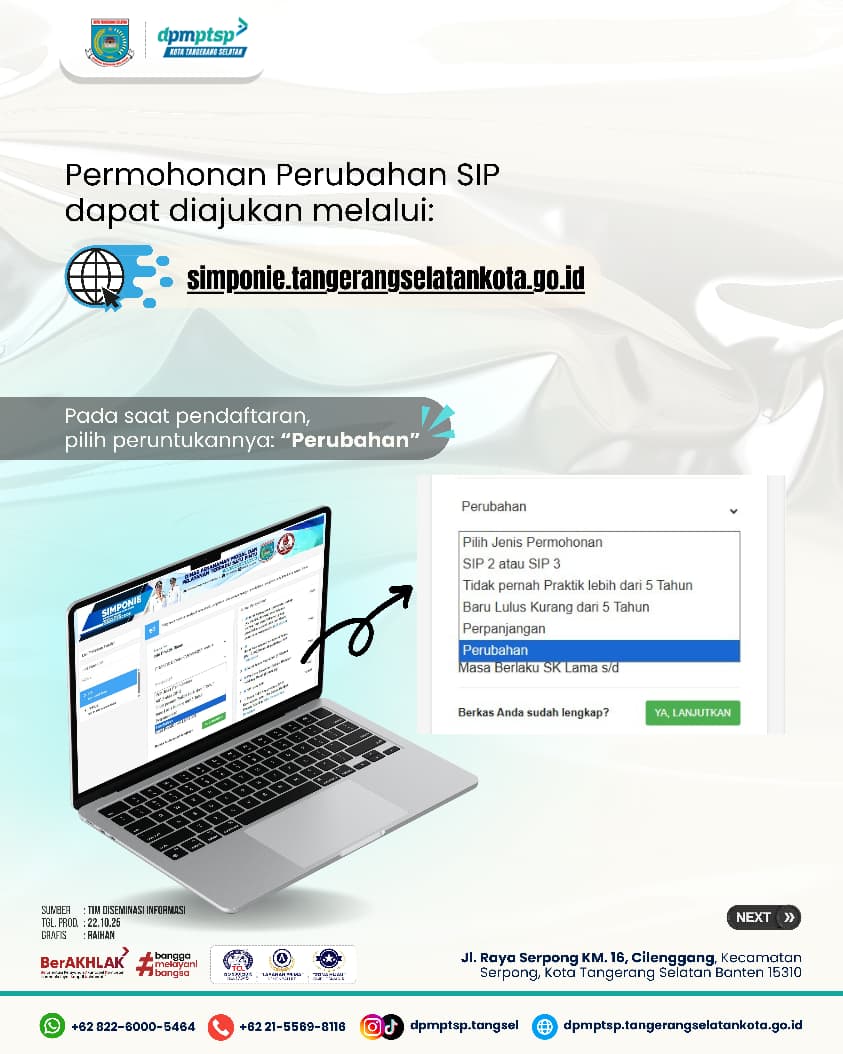 Mau melakukan Perubahan SIP?