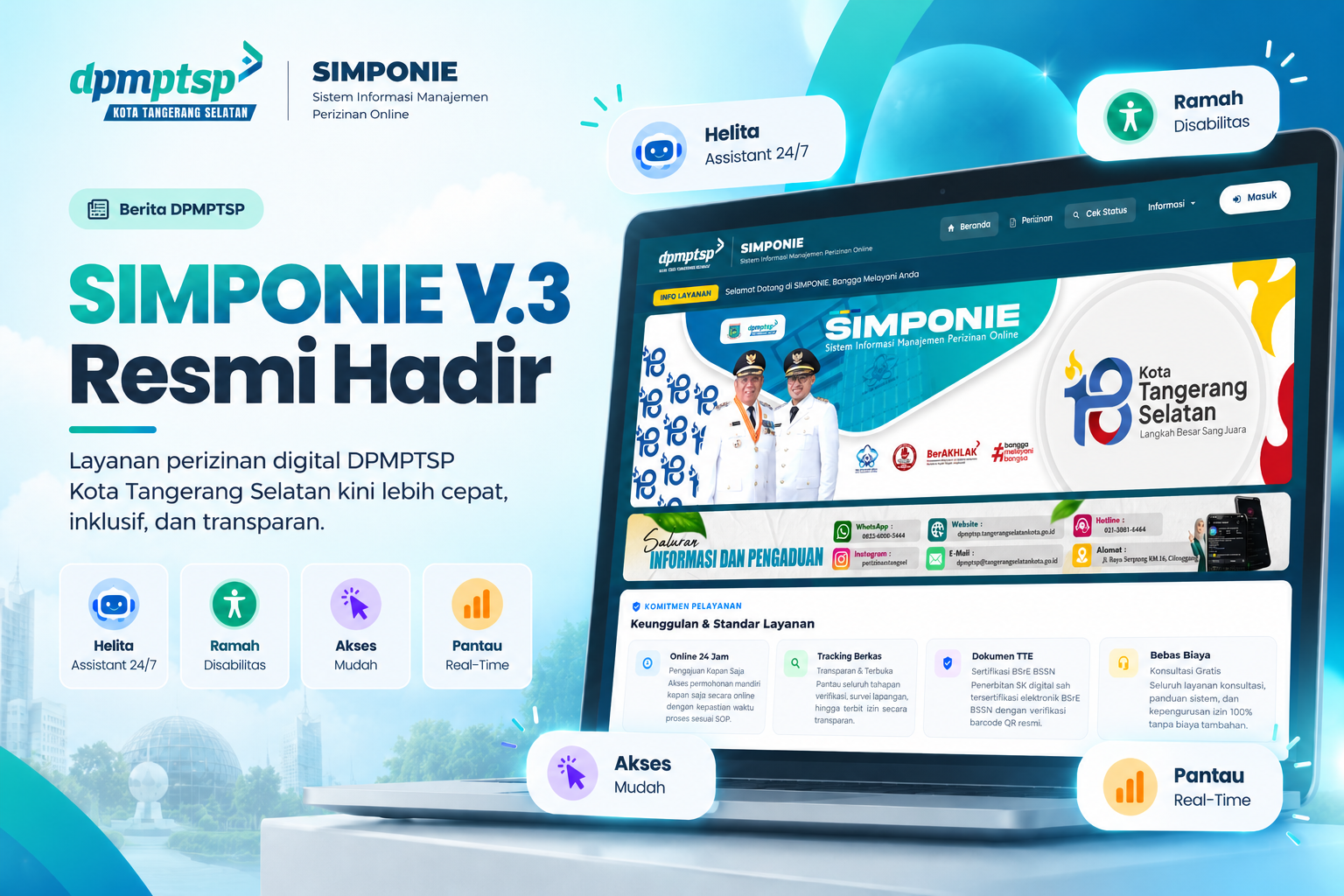 Transisi Layanan Digital Tangsel: SIMPONIE V3 Tampil Baru dengan Fitur Unggulan